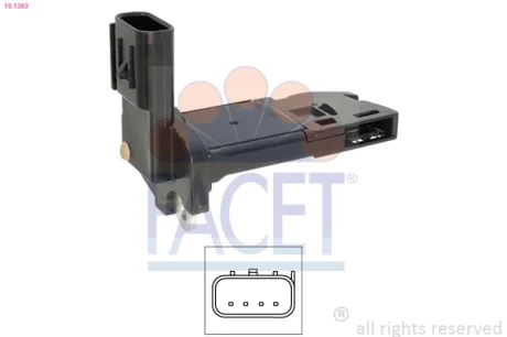Расходомер воздуха (MAF) Ford Focus II, III, C-Max I, II, Kuga I, II, Transit Co FACET 10.1383