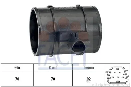 Витратомір повітря Opel Astra 1.3-1.7 i/CDTI 09-> FACET 101465
