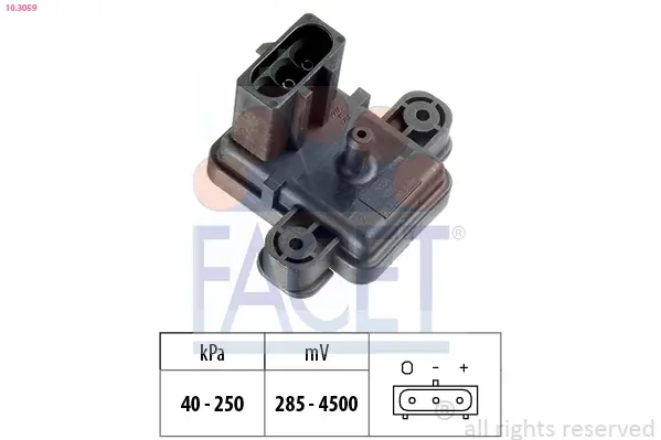 Датчик тиску наддуву Ford Transit 2.5 DI/TD/TDI (91-) Facet FACET 10.3059 (фото 1)