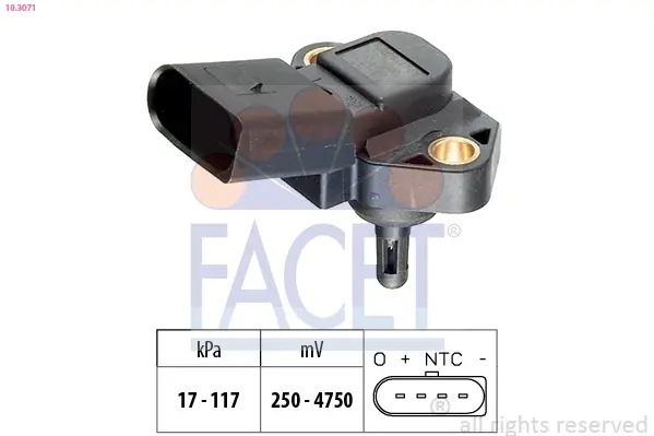Датчик тиску повітря VW Caddy 1.4 i 95-> FACET 10.3071 (фото 1)
