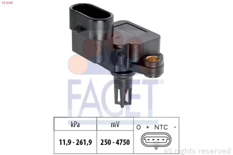 Датчик тиску наддуву (MAP) Opel Insignia (08-) 2.0 Turbo Facet FACET 10.3245