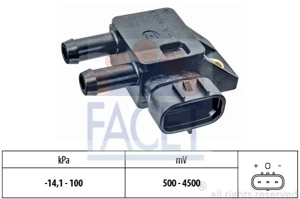 Датчик тиску вихлопних газів Hyundai H-1 II 2.5 CRDi (09-) Facet FACET 10.3284 (фото 1)