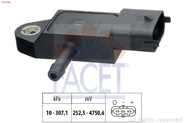 Датчик тиску повітря Transit 2.4 TDCi (06-14) Facet FACET 103348 (фото 1)