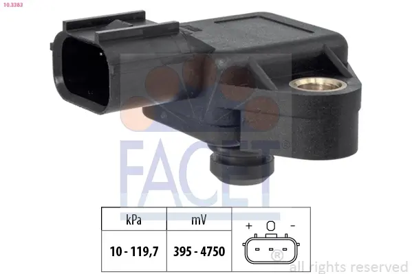Датчик тиску наддуву (MAP) Mazda CX-5 (12-) 2.0i, 2.5i/Mitsubishi Outlander (06-) 3.0i (10.3383) Facet FACET 103383 (фото 1)