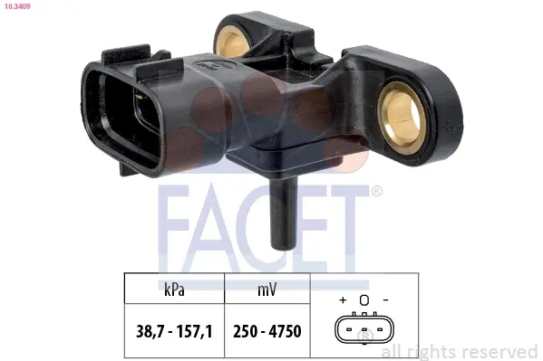 Датчик тиску вихлопних газів Lexus GX / Toyota Land Cruiser 4.7i 01-> Facet FACET 10.3409 (фото 1)