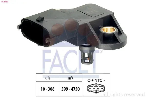 Датчик тиску вихлопних газів Suzuki Swift/SX4/Vitara 1.0/1.4i 13-> Facet FACET 10.3410 (фото 1)
