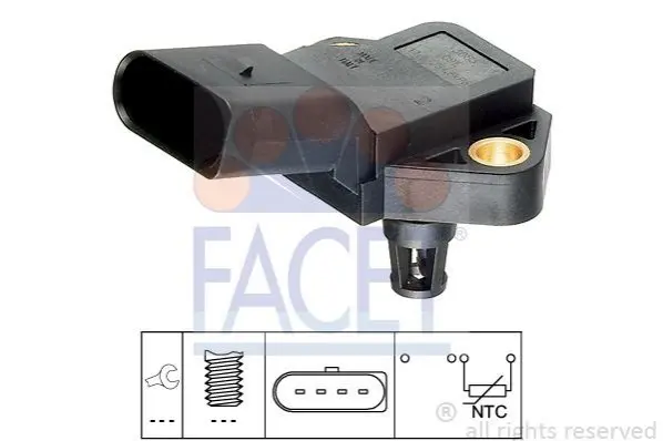 Датчик температури повітря Skoda Roomster 1.2 tdi (10-15) Facet FACET 10.4040 (фото 1)