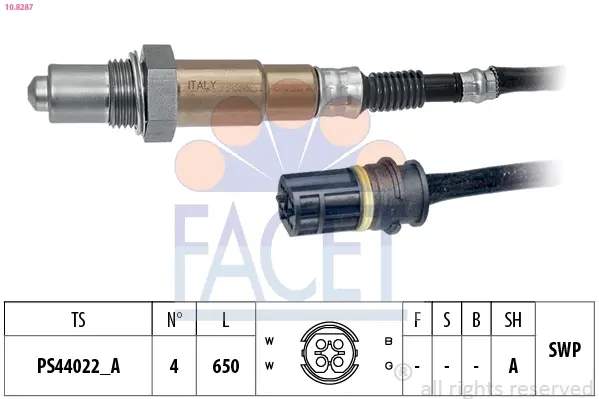 Датчик кислорода (лямбда-зонд) MB W203/W211 1.8 (00-) Facet FACET 10.8287 (фото 1)