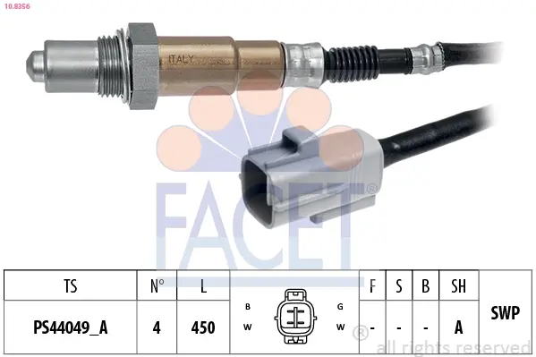 Датчик кислорода (лямбда-зонд) Mitsubishi ASX (10-), Lancer IX (08-) 1.5i, 1.6i FACET 108356 (фото 1)
