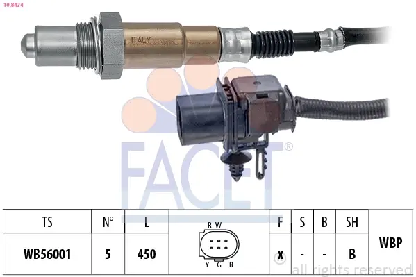 Датчик кисню (лямбда-зонд) верхній Ford Focus III (10-) 2.0 Gdi (10.8434) Facet FACET 108434 (фото 1)