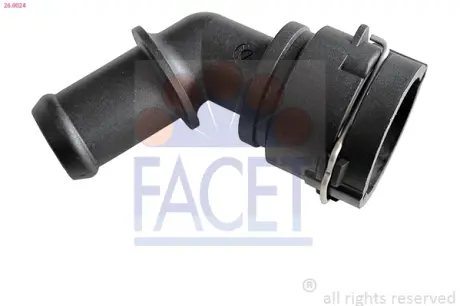 Фланець системи охолодження Skoda Octavia (97-11) / VW Golf (96-03), Pasat (06-), Sharan (01-10) / Audi A3 (97-03), A4 (13-), A5 (12-), TT (99-06) (26.0024) FACET 260024