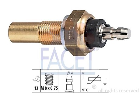 Датчик температуры охолоджуваної рідини MAZDA 323,626 1.3-3.0i 85-91 FACET 7.3068