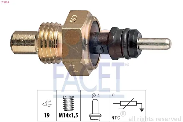 Датчик температури MB C-class (w202) c 200 d (202.120) (93-00) Facet FACET 7.3214 (фото 1)
