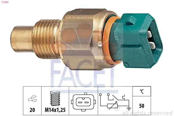 Датчик температури Ducato/Jumper 1.9D/Berlingo FACET 7.3542 (фото 1)