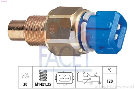 Датчик температури Berlingo/Partner 1.8/1.9D (120C)/Scudo/Ducato FACET 7.3558