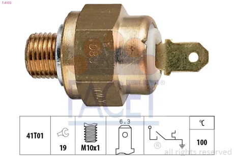Датчик увімкнення вентилятора VW Golf, Caddy, Jetta, Passat (95-) (7.4132) Facet FACET 74132