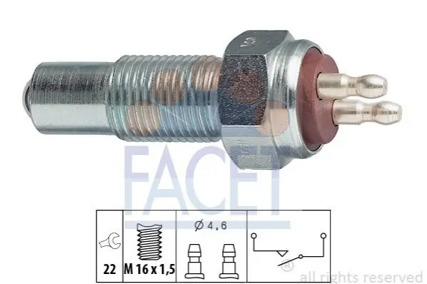 Датчик заднього ходу Ford Fiesta ii 1.3 (83-89) Facet FACET 7.6006 (фото 1)
