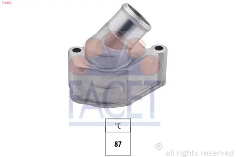 Термостат Chevrilet Captiva/Lacetti/ Daewoo Leganza/Nubira/ Opel Antara 1.6-2.4 97-13 (87C) з прокла FACET 7.8352