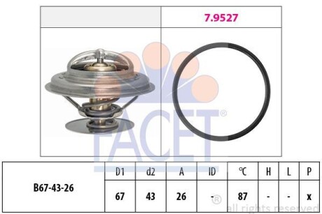 Термостат T4/LT 2.5TDI/Passat B2/Audi 100/A6 FACET 7.8385