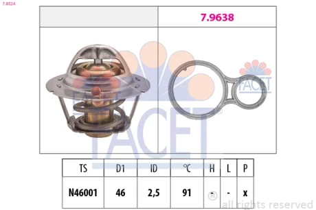 Термостат FACET 7.8524