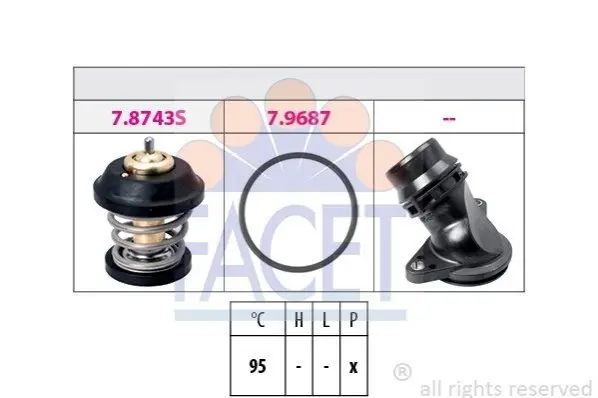 Термостат Audi A4 1.8 tfsi (08-15) Facet FACET 7.8799K (фото 1)