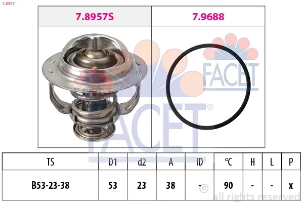 Термостат VW Beetle 2.0 tsi (12-) FACET 7.8957 (фото 1)