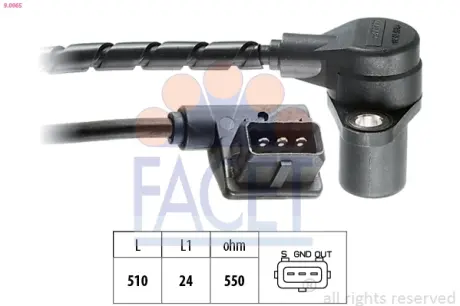 Датчик колінвала BMW 5(E34)/7(E32) 3.0/3.4 78-95 FACET 9.0065
