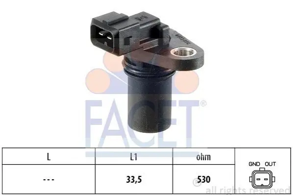 Датчик розподілвалу Ford FIESTA, FOCUS, SCORPIO I/II,TRANSIT 1.1-2.8 85- FACET 9.0189 (фото 1)