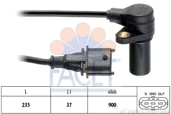 Датчик колінвала Opel Astra G/H 1.7CDTI 03-10 FACET 9.0326 (фото 1)