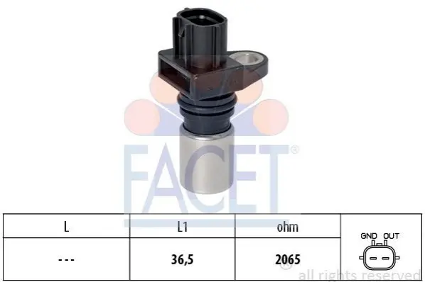 Датчик обертів коленвала Nissan X-trail 2.2 dci (04-13) Facet FACET 9.0417 (фото 1)