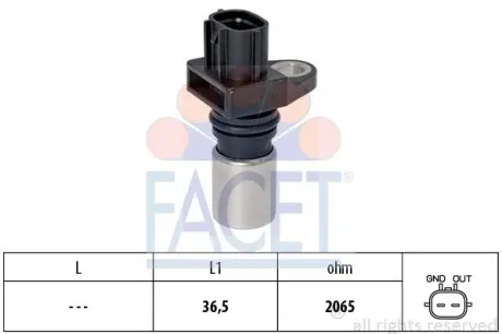 Датчик обертів коленвала Nissan X-trail 2.2 dci (04-13) Facet FACET 9.0417