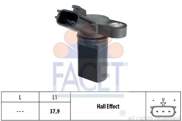 Датчик оборотов коленвала Nissan Almera/Primera/Micra 1.0-4.5 96- Facet FACET 9.0453 (фото 1)