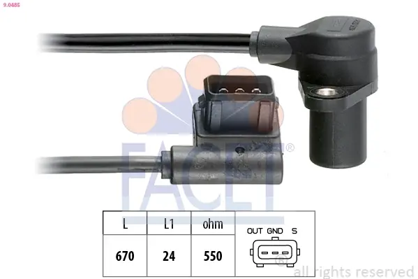 Датчик обертів коленвала Bmw 3 touring 325 i (87-93) Facet FACET 9.0485 (фото 1)