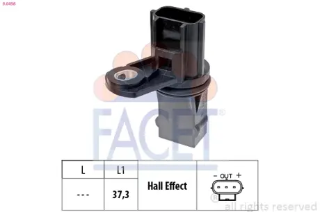 Датчик оборотов коленвала Ford Tourneo connect 1.8 16v (02-13)  FACET 9.0498