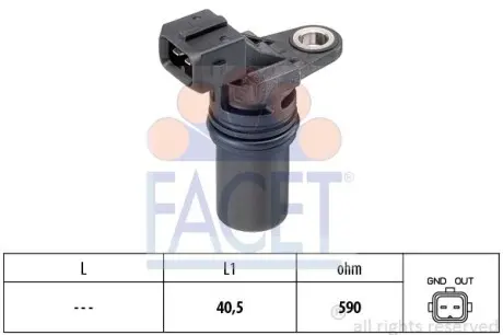 Датчик обертів коленвала Master/Vivaro/Clio III 1.5/1.9/2.5dCi Facet FACET 9.0539