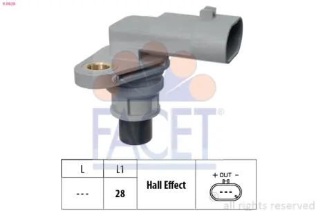 Датчик оборотов коленвала Fiat Doblo/Ducato / Opel Combo 1.6-2.0 D/CDTI (10-) Facet FACET 9.0626