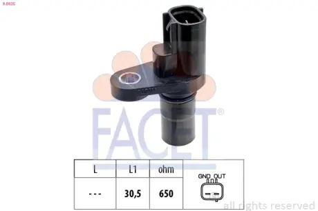 Датчик швидкості Toyota Auris, Avensis, Corola, Rav4, Yaris (05-) (9.0635) FACET 90635