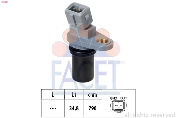 Датчик обертів коленвала а Smart 451/452 0.7-1.0 i/Turbo/CDi 03-> Facet FACET 9.0641 (фото 1)