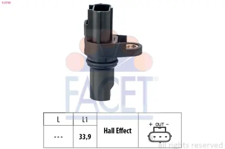 Датчик положення колінвала Ford Transit 2.0-3.2 i/DI/TDE/TDCi 00-> FACET 9.0745