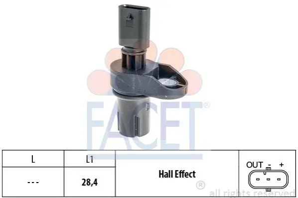 Датчик оборотов коленвала BMW 1/2/3/4/5/6/7/X1/X3/X4/X5/X6 1.6-3.0 d 03- Facet FACET 9.0757 (фото 1)
