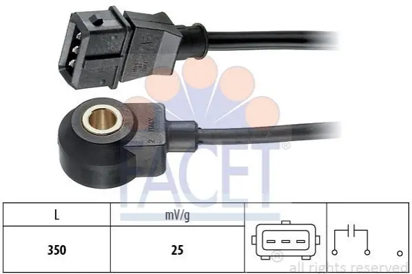 Датчик детонації Vw Transporter iv 2.5 (96-03) Facet FACET 9.3016 (фото 1)