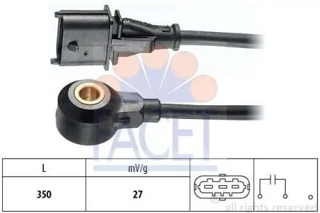 Датчик детонації Opel Vectra C 2.2 (03-) Facet FACET 9.3074