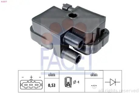 Котушка запалення MB Vito(639) 03- Facet FACET 9.6317