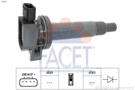 Котушка запалення Toyota Prius 1.5 (nhw2_) (03-09) FACET 9.6359