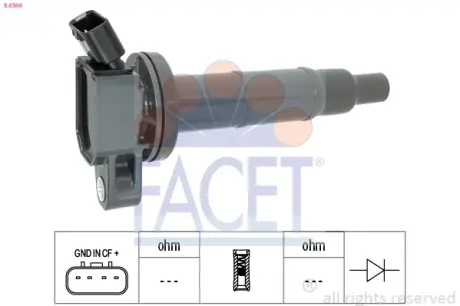 Котушка запалення Camry/Rav 4 2.0-2.4 00-13 FACET 9.6366