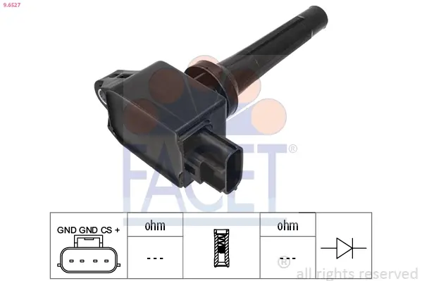 Котушка запалювання Mazda 3 (13-), 6 (13-), CX-5 (12-), CX-30 (19-) 1.5, 2.0, 2.5 SkyActiv (9.6527) Facet FACET 96527 (фото 1)