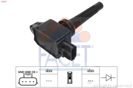 Котушка запалювання Mazda 3 (13-), 6 (13-), CX-5 (12-), CX-30 (19-) 1.5, 2.0, 2.5 SkyActiv (9.6527) Facet FACET 96527
