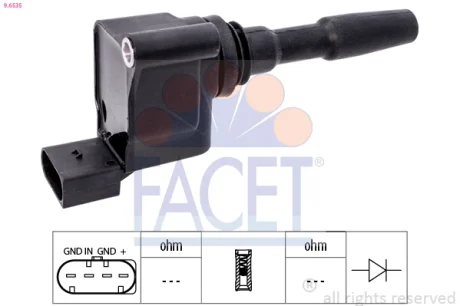 Котушка запалення FACET 9.6535