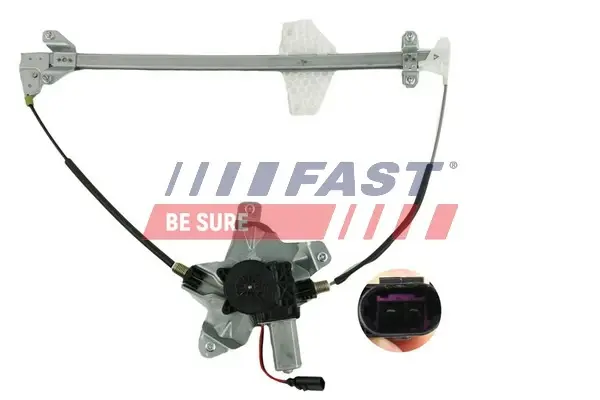 Склопідйомник перед. FORD TRANSIT CONNECT 02-13 Пр. (+ електродвигун) FAST FT91972 (фото 1)