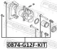 Направляющие втулки тормозного суппорта FEBEST 0874-G12F-KIT (фото 2)